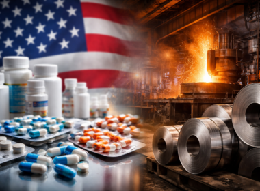 Representative image of pharmaceutical imports and steel production as President Donald Trump expands the United States trade agenda with new pharma tariffs and revised metal duties.