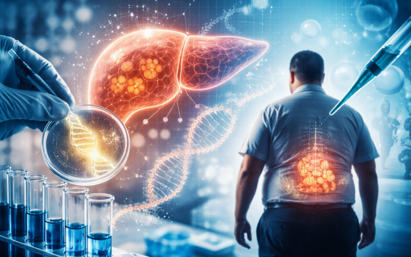 Representative image of metabolic liver disease research as Hoth Therapeutics highlights HT-VA data showing gene-level changes in liver fat metabolism and obesity-linked pathways.