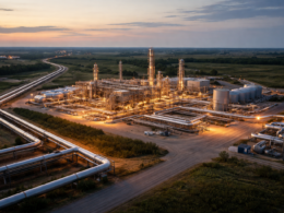 Representative image of a midstream energy facility and pipeline network, illustrating why Summit Midstream Corporation’s $42 million Tailwater-backed equity raise could matter for debt reduction, growth projects, and future SMC stock sentiment.