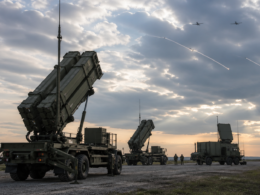 Representative image of mobile air defense launcher systems, highlighting how Leidos Holdings Inc.’s $617 million U.S. Army IFPC Inc 2 contract reflects rising Pentagon demand for drone defense, cruise missile protection and layered military modernization.