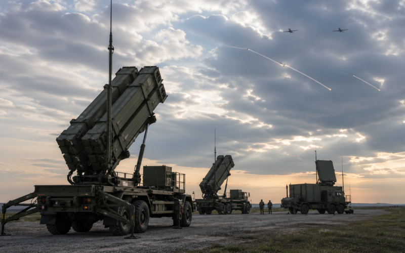 Representative image of mobile air defense launcher systems, highlighting how Leidos Holdings Inc.’s $617 million U.S. Army IFPC Inc 2 contract reflects rising Pentagon demand for drone defense, cruise missile protection and layered military modernization.
