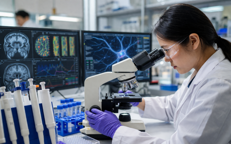 Representative image of neuroscience drug research as Eli Lilly and Company moves to acquire Centessa Pharmaceuticals plc in a $7.8 billion orexin science deal, intensifying the race to develop next-generation sleep and wakefulness therapies.