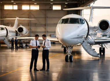 Representative image of private jets in a hangar, illustrating how Jet Linx’s Owner Aircraft Exchange aims to reduce aircraft downtime and keep private jet owners flying during maintenance events.
