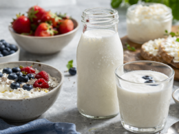 Representative image of a probiotic dairy breakfast spread illustrating the Lifeway Foods earnings story, as record 2025 kefir sales and margin growth spotlight rising demand for functional foods.