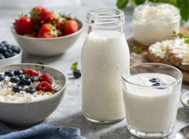 Representative image of a probiotic dairy breakfast spread illustrating the Lifeway Foods earnings story, as record 2025 kefir sales and margin growth spotlight rising demand for functional foods.