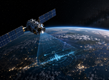 Representative image of a satellite-based radio frequency intelligence platform in orbit, illustrating the strategic context behind HawkEye 360’s proposed IPO filing and its space-driven signals intelligence business.