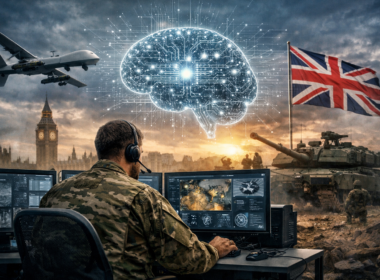Representative image of sovereign AI defence systems, military data operations, and UK security technology themes, illustrating why investors are watching whether Defence Holdings PLC (LSE: ALRT) can turn Project Ixian into the United Kingdom’s first sovereign-AI defence contract.