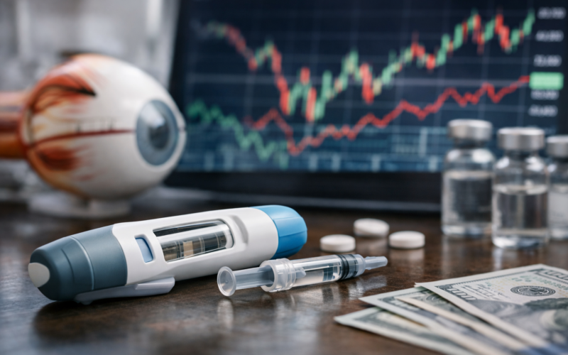 Representative image of a subcutaneous thyroid eye disease treatment concept, reflecting how Amgen’s TEPEZZA Phase 3 injection data could strengthen convenience, access, and franchise durability in the TED market.
