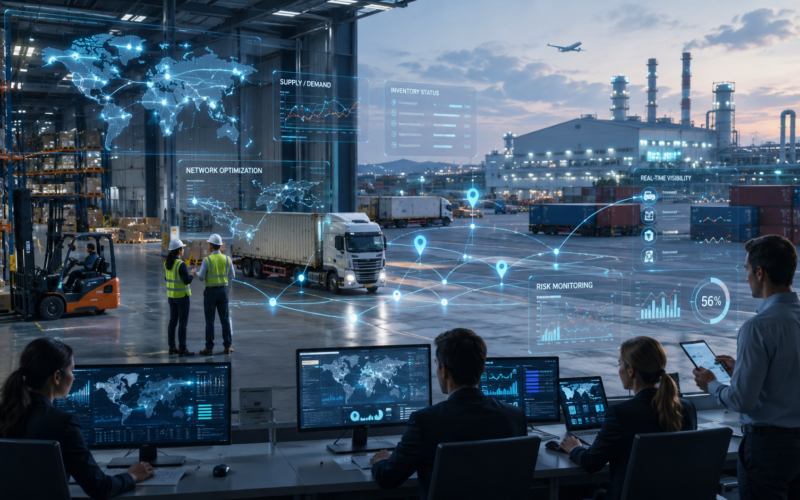 Representative image: AI-enabled supply chain control systems are reshaping how global enterprises monitor logistics, forecast demand, manage inventory, and respond to disruption in real time, as Accenture deepens its investment in agentic decision intelligence through Aera Technology.