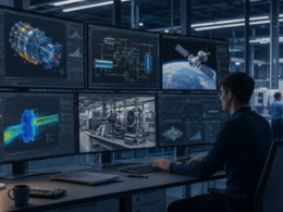 Representative image: An AI-powered industrial digital twin interface visualises complex machinery, cooling systems, and simulation data, reflecting how JuliaHub’s Dyad 3.0 could accelerate agentic AI adoption in physical engineering after its $65 million Series B raise.