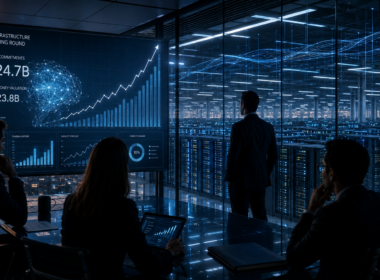 Representative image of AI data center growth and investor funding momentum as Anthropic’s record Series H valuation reshapes the artificial intelligence infrastructure race.