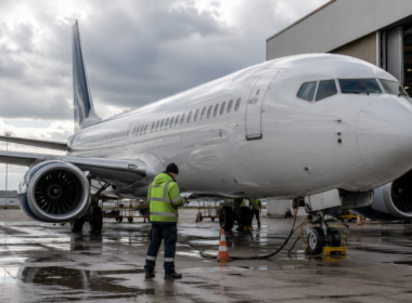 Representative image: A commercial aircraft undergoes maintenance checks as The Boeing Company’s 737 MAX legal win eases one courtroom risk while investors continue watching safety, production and trust concerns.