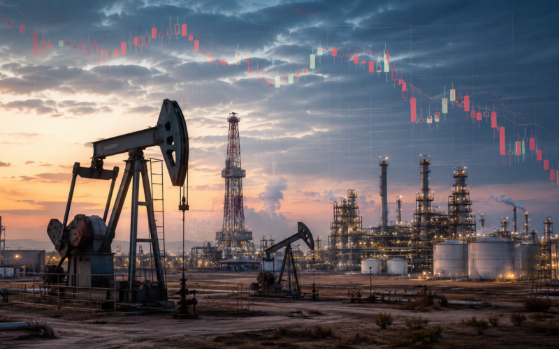 Representative image of oil production assets and refinery infrastructure as Chevron Corporation’s first quarter 2026 earnings reveal record U.S. output, strong shareholder returns and investor debate over Big Oil sentiment.