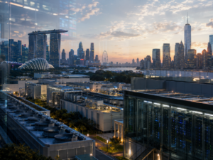 Representative image: DayOne’s reported $5 billion Singapore-New York dual listing plan highlights how AI data centre demand, global IPO liquidity and Singapore’s capital-market ambitions are converging in one high-stakes infrastructure story.