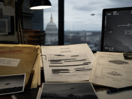 Declassified UFO files, redacted government documents and aerial anomaly imagery illustrate the transparency questions raised by Donald Trump’s release of previously classified UAP records.