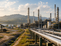 Representative image: Oil refinery, pipeline and energy infrastructure imagery reflecting Ecopetrol’s Q1 2026 results, where stronger refining margins, gas strategy and Brazil expansion plans shape the outlook for NYSE: EC.