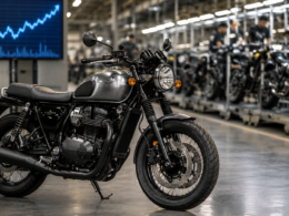 Representative image: Eicher Motors’ premium motorcycle momentum is reflected through a factory-floor visual, as Royal Enfield demand, Q4 FY2026 profit growth and #EICHERMOT stock gains keep investors focused on India’s premium two-wheeler market.