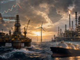 Representative image of Europe’s integrated oil and gas majors weighing dividends, buybacks, hydrocarbon growth, asset sales, and offshore wind exposure as Brent crude volatility reshapes energy capital allocation in 2026.