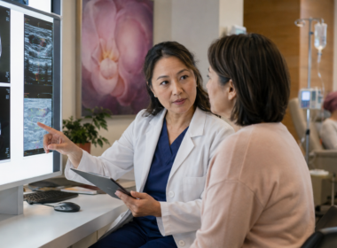 Representative image of an oncology consultation for HER2-positive early breast cancer, as AstraZeneca and Daiichi Sankyo’s Enhertu FDA approval expands treatment options before and after surgery in the United States.
