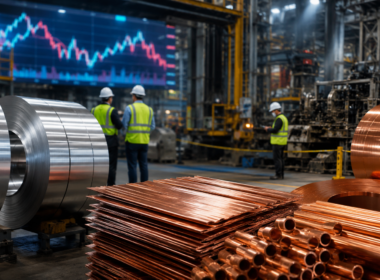 Representative image: Hindalco Industries’ aluminium and copper operations remain in focus as record Q4 FY2026 EBITDA, Novelis disruption risks and #HINDALCO stock movement keep investors watching India’s metals sector.