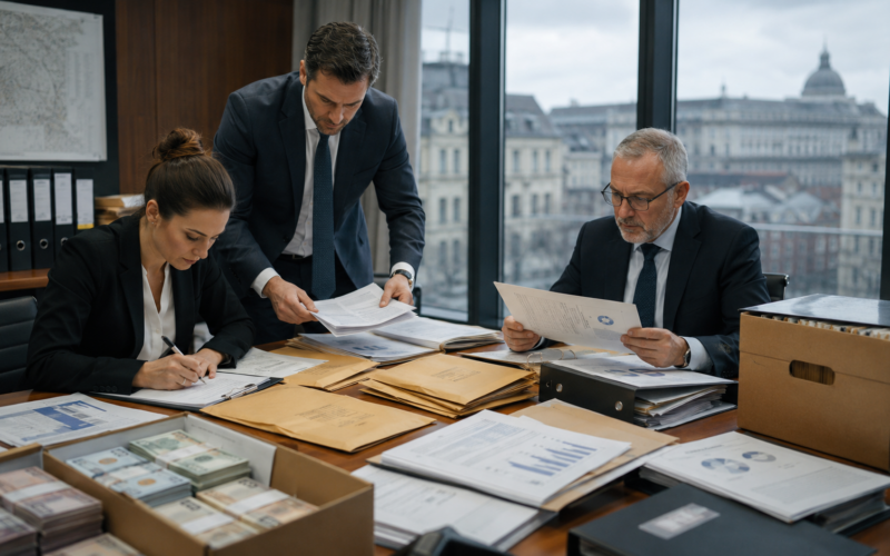 Representative image showing a European financial investigation scene, as Hungary’s central bank-linked foundation probe puts money laundering scrutiny and institutional credibility in focus.