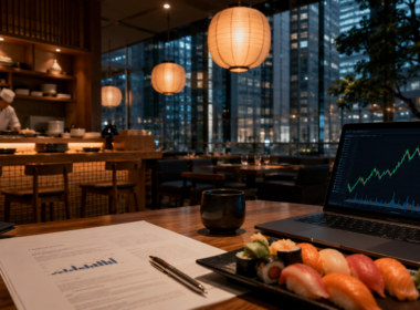 Representative image of a Japanese-themed restaurant business preparing for a Nasdaq IPO, as RIKU Dining Group targets a US$34.5 million listing to fund its Canada and Hong Kong expansion strategy.