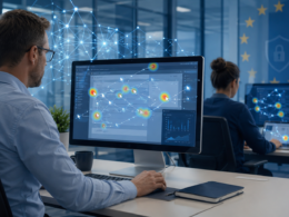 Representative image showing AI-powered workplace monitoring and computer activity tracking, as Meta Platforms faces growing scrutiny over employee data use, AI agent training and EU privacy rules.