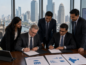 Representative image: Prudential’s $365 million Bharti Life deal highlights how global insurers are chasing India’s underpenetrated life insurance market, where rising financial awareness, digital distribution and local partnerships are reshaping long-term growth opportunities.