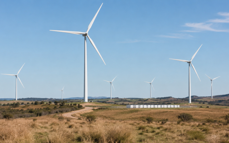 Representative image: A large onshore wind farm landscape reflects RWE’s Theodore Wind Farm project in Central Queensland, where a 1.1GW renewable energy development backed by Australia’s Capacity Investment Scheme could help power about 500,000 Queensland homes.