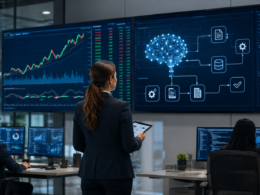 Representative image of enterprise AI dashboards and financial data systems, reflecting Salesforce’s push to expand Agentforce adoption, strengthen Data 360, and reassure $CRM investors after its FY2027 guidance update.