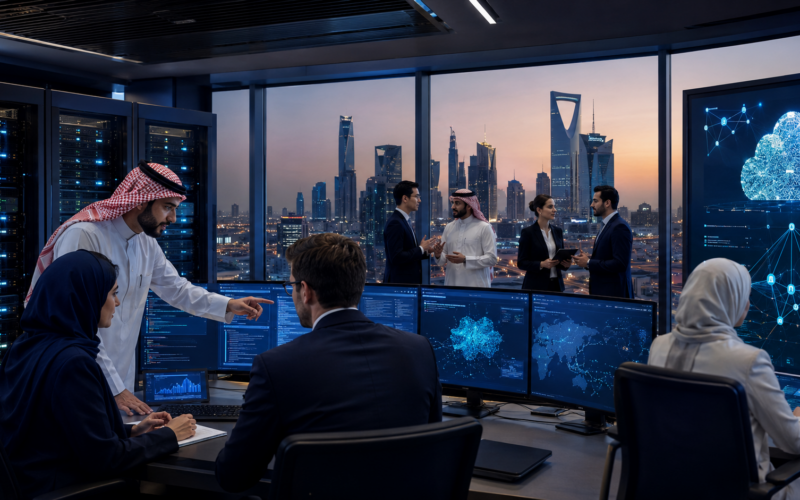 Representative image of a Saudi AI operations hub, reflecting how HUMAIN and Accenture aim to move enterprise and public-sector artificial intelligence from pilot projects to production-grade deployment across the Kingdom.