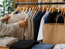 Representative image: A minimalist apparel retail display reflects Shein’s acquisition of Everlane, highlighting the tension between fast-fashion scale, sustainable fashion credibility and consumer trust in direct-to-consumer retail.