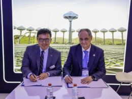 SkyGrid Chief Executive Officer Jia Xu and ENAIRE Director General Enrique Maurer signed a memorandum of understanding at Airspace World 2026 in Lisbon to advance drone traffic management and innovative air mobility in Spain.