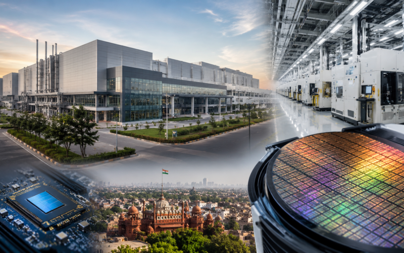 Representative image of a modern semiconductor fabrication facility and silicon wafer production, illustrating the ASML–Tata Electronics partnership for India’s US$11 billion Dholera chip manufacturing site as the country pushes deeper into global semiconductor supply chains.