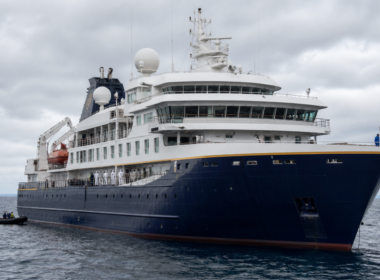 Representative image of an Atlantic expedition cruise vessel at sea as health authorities investigate the fatal MV Hondius hantavirus outbreak, with World Health Organization scrutiny intensifying over rare rodent-borne virus risks on board.