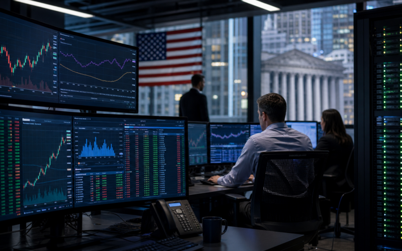Representative image of a regulated U.S. crypto derivatives trading infrastructure environment, reflecting Payward’s Bitnomial acquisition and its push to expand CFTC-regulated products across Kraken, NinjaTrader and Payward Services.