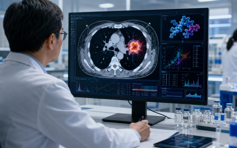Representative image: Wenda Pharma’s NHWD-870 breakthrough therapy designation highlights the growing role of targeted cancer research in rare NUT carcinoma treatment, as precision oncology and molecular diagnostics reshape the search for new options in aggressive thoracic cancers.