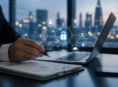 Representative image of digital identity verification and blockchain compliance infrastructure, as Persona and Chainlink push reusable credentials for institutional on-chain markets.
