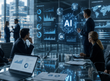 Representative image of enterprise AI analytics and autonomous workflow technology, reflecting Experian’s Ascend platform partnership with ServiceNow ahead of its FY26 earnings update.