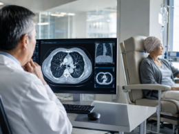 Representative image of a lung cancer treatment setting, highlighting how sacituzumab tirumotecan and pembrolizumab data could reshape first-line PD-L1-positive non-small cell lung cancer care.