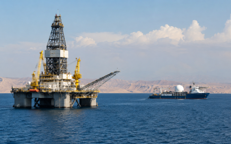 Representative image: An offshore exploration platform in Mediterranean waters reflects TotalEnergies’ renewed push to assess deepwater oil and gas opportunities in Egypt and Syria as regional energy security and frontier gas prospects return to focus.