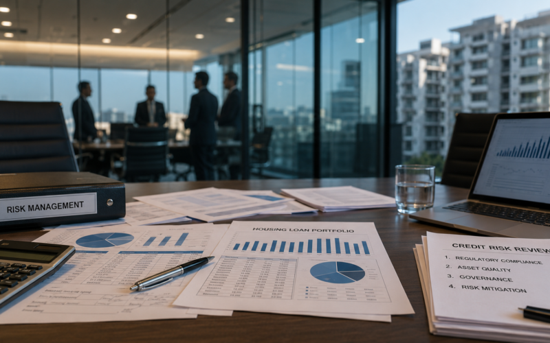 Representative image: Housing finance reports and credit-risk documents reflect Aavas Financiers’ simultaneous CFO and CRO transition, highlighting governance scrutiny, regulatory oversight, asset quality and funding discipline.