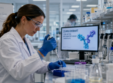 Representative image: AbbVie’s reported $10.9 billion Apogee Therapeutics acquisition talks highlight investor focus on zumilokibart, immunology pipeline expansion and the high-risk race to build growth beyond Humira.
