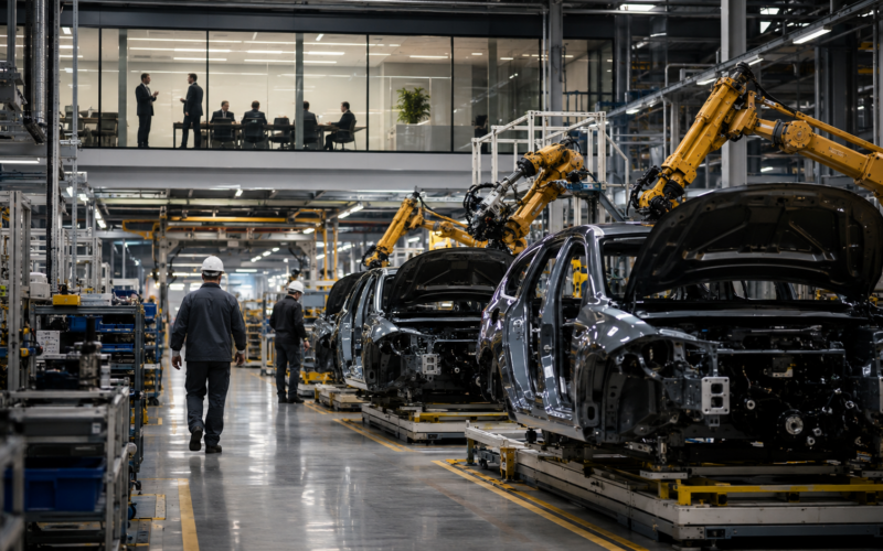 Representative image: A modern automotive assembly line highlights how BMW’s proposed workforce reduction, cost restructuring and Neue Klasse transition could reshape manufacturing jobs, operational efficiency and future hiring.