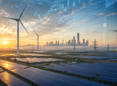 Representative image: Wind turbines and solar farms illustrate China Resources New Energy’s record Shenzhen IPO, which drew $943 billion in bids as investors chased China’s renewable energy expansion.