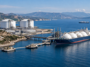 Representative image: Coastal LNG terminal infrastructure illustrates Venture Global Inc.’s expanded Greece LNG supply deal and its push to strengthen Europe energy security through the Vertical Corridor.