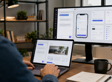 Representative image showing an AI-powered website and app builder workspace, as DreamHost’s Remixer expansion highlights the growing race to simplify small business software creation.