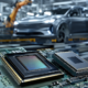 Representative image of advanced semiconductor chips in an automotive manufacturing setting. EnSilica plc’s $75 million German automotive chip contract strengthens its position in sensing technology, ASIC supply, and next-generation vehicle electronics.