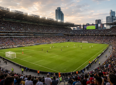 Representative image of a packed football stadium during a major international match, highlighting how FIFA World Cup 2026 will bring together 48 teams, 16 host cities and global fan demand across the United States, Canada and Mexico