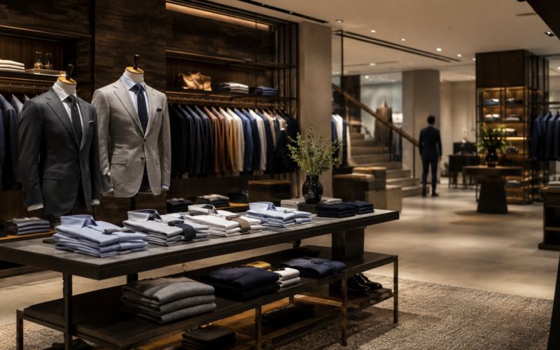Representative image of premium fashion retail store for Frasers Group Hugo Boss takeover offer and European fashion M&A story.